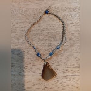 2 For $25 Handcrafted Stone Pendant Necklace